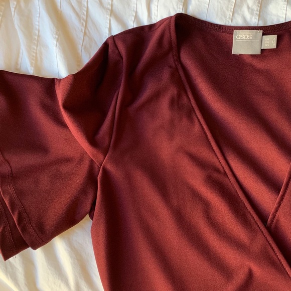 ASOS petite mini wrap dress with flutter sleeve - Picture 7 of 7